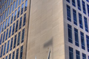 Cincinnati Federal Building with shadow of American Flag
